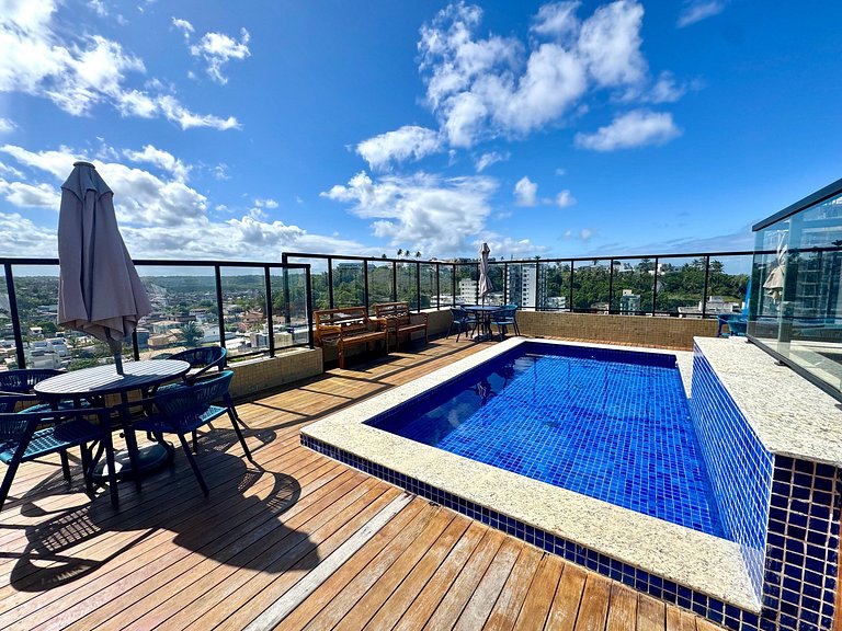 Apartamento com Área de Lazer na Cobertura