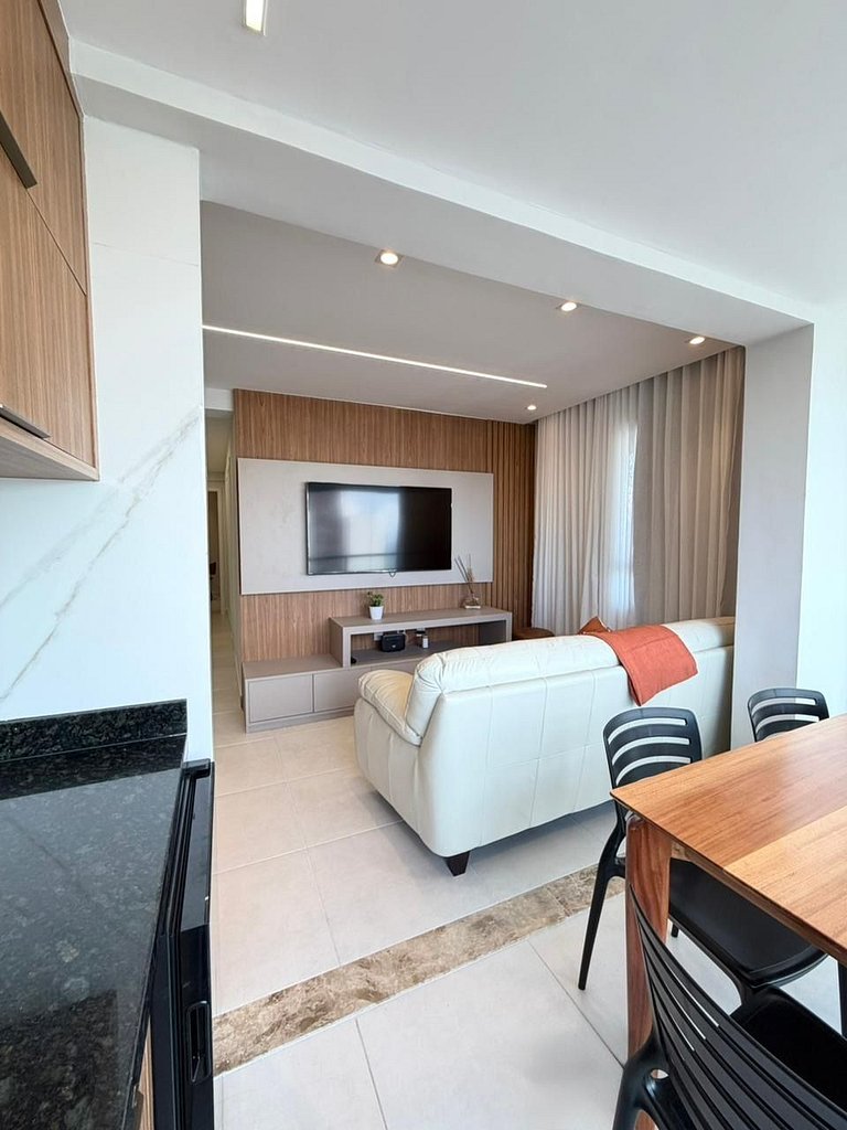 Apartamento Decorado Incrível Vista Mar