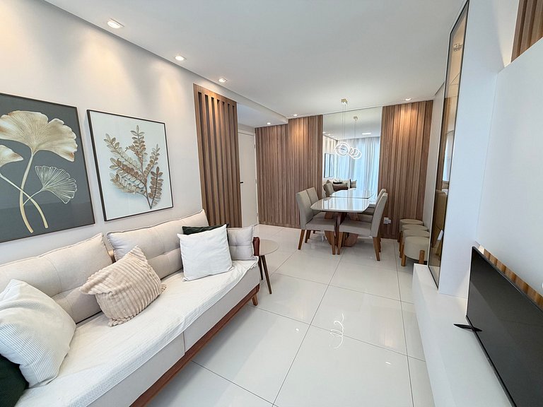 Apartamento Novo e Decorado com Vista Mar